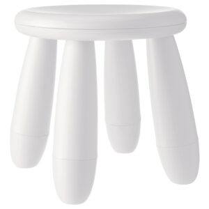 Kid's White Stool