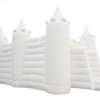 white bouncy castle sideview