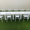 Kids tiffany chairs with white tables