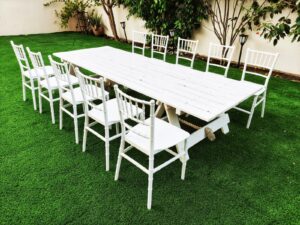 Kids Pallet White Table with Kids Tiffany Chairs