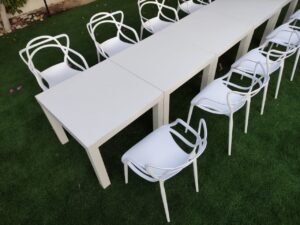 Master Chairs for Kids with White Wooden Table
