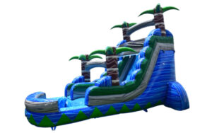 Blue Green Jungle Water Slide