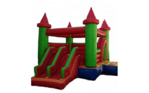 Red Greeen Castle Water Slide