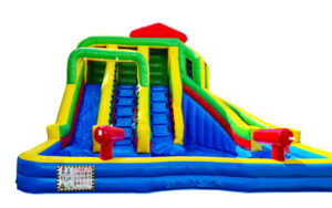 Two Red Guns Water Slide